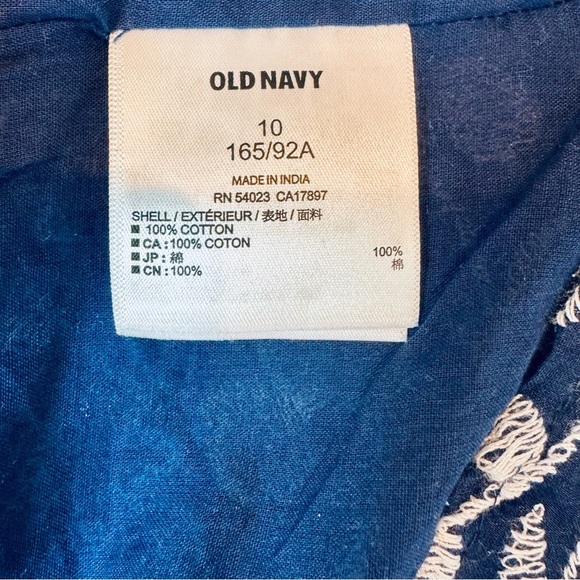 Old Navy | Navy & White Floral Cotton Dress - Picture 12 of 13